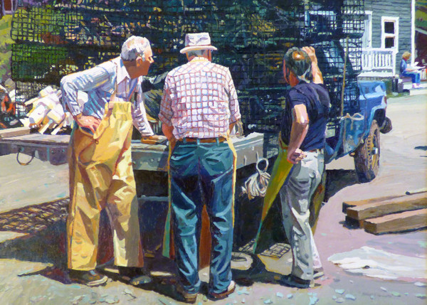 Waiting on the Market by Michael Vermette 33x46 Gleason Fine Art