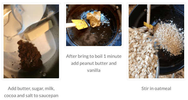 No Bake Oatmeal, Peanut Butter &amp; Chocolate Cookies