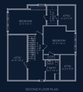 Meridian Residence House Plan by Lake and Land Studio 2nd floor