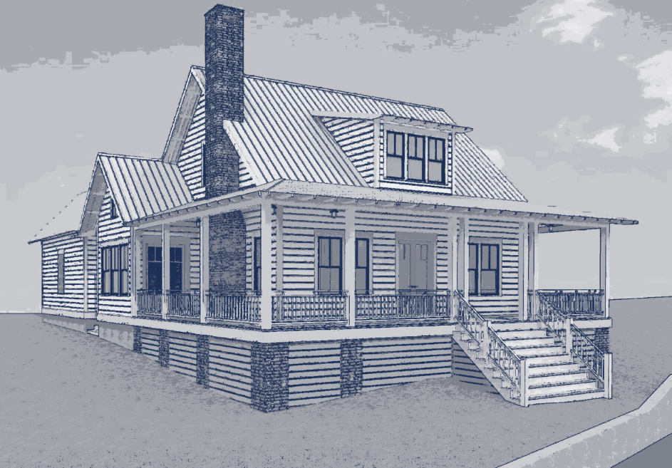 The Meridian Residence house plan by Lake + Land Studios