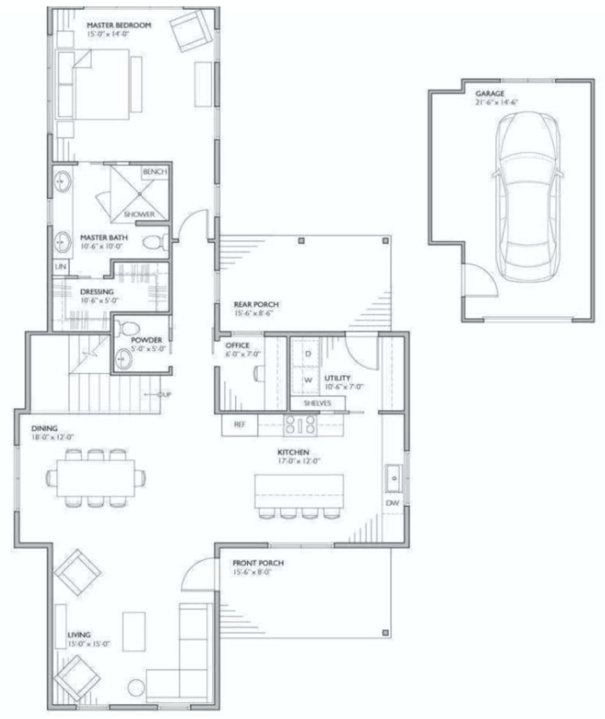 main floor house plan for the alderney house plan