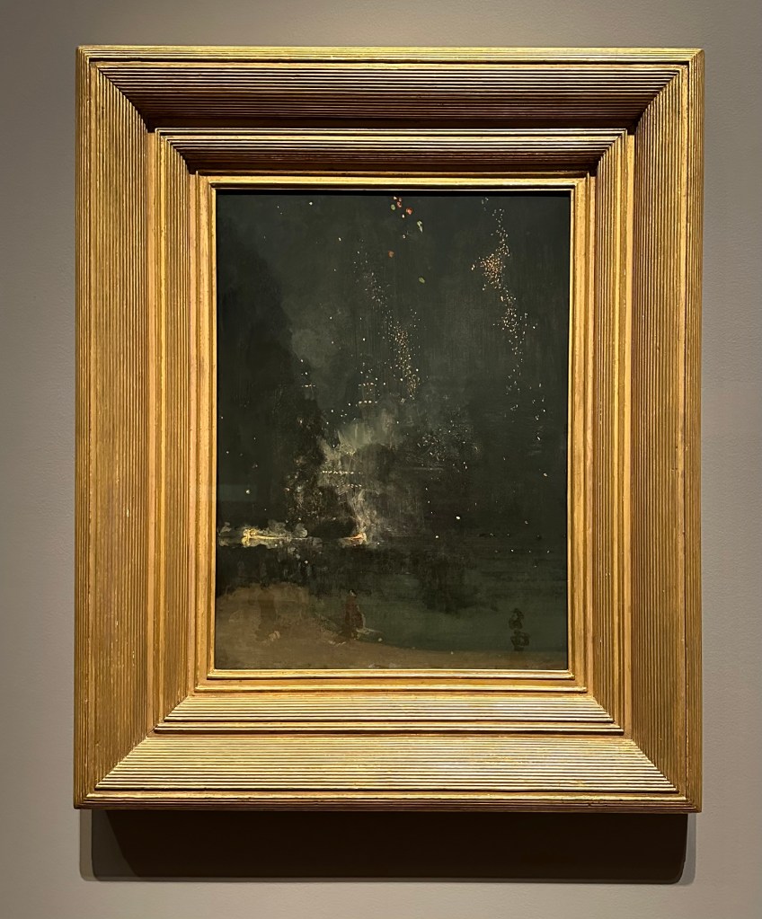 Dark painting in gold frame, history, art history