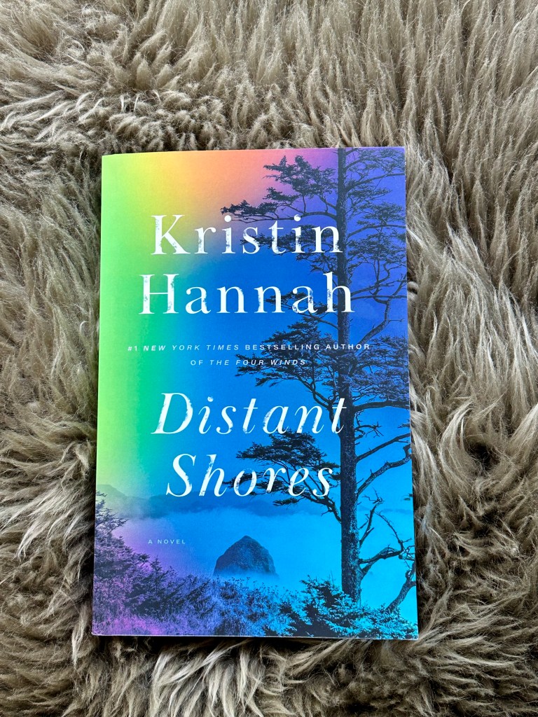 Book, sheepskin, Distant Shores by Kristin Hannah