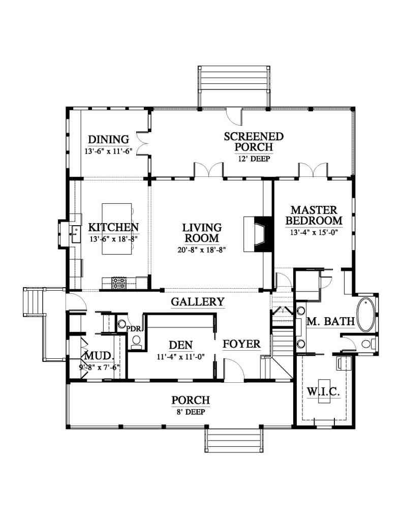 Main floor of a house plan
