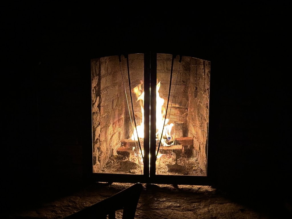 Fireplace in room...