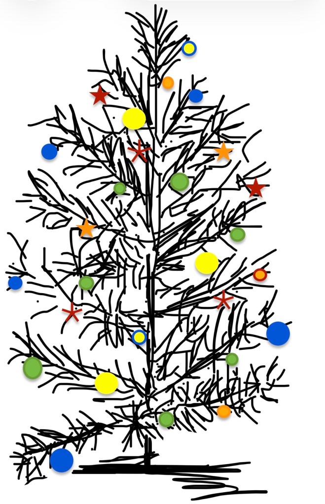 christmas tree with lights